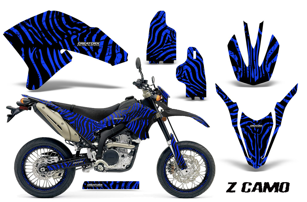 Yamaha WR250X R Graphics Kit ZCamo Blue NP Rims BB